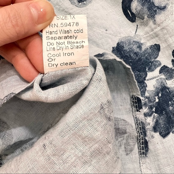 Lungo L'Arno Linen Dress w/ Ribbed Knit Side Panels XL Lagenlook Boho Coastal - Picture 9 of 12